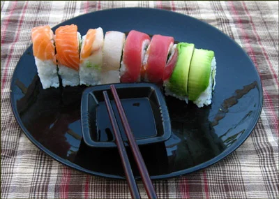 Rainbow sushi recipe