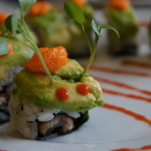 Caterpillar sushi roll