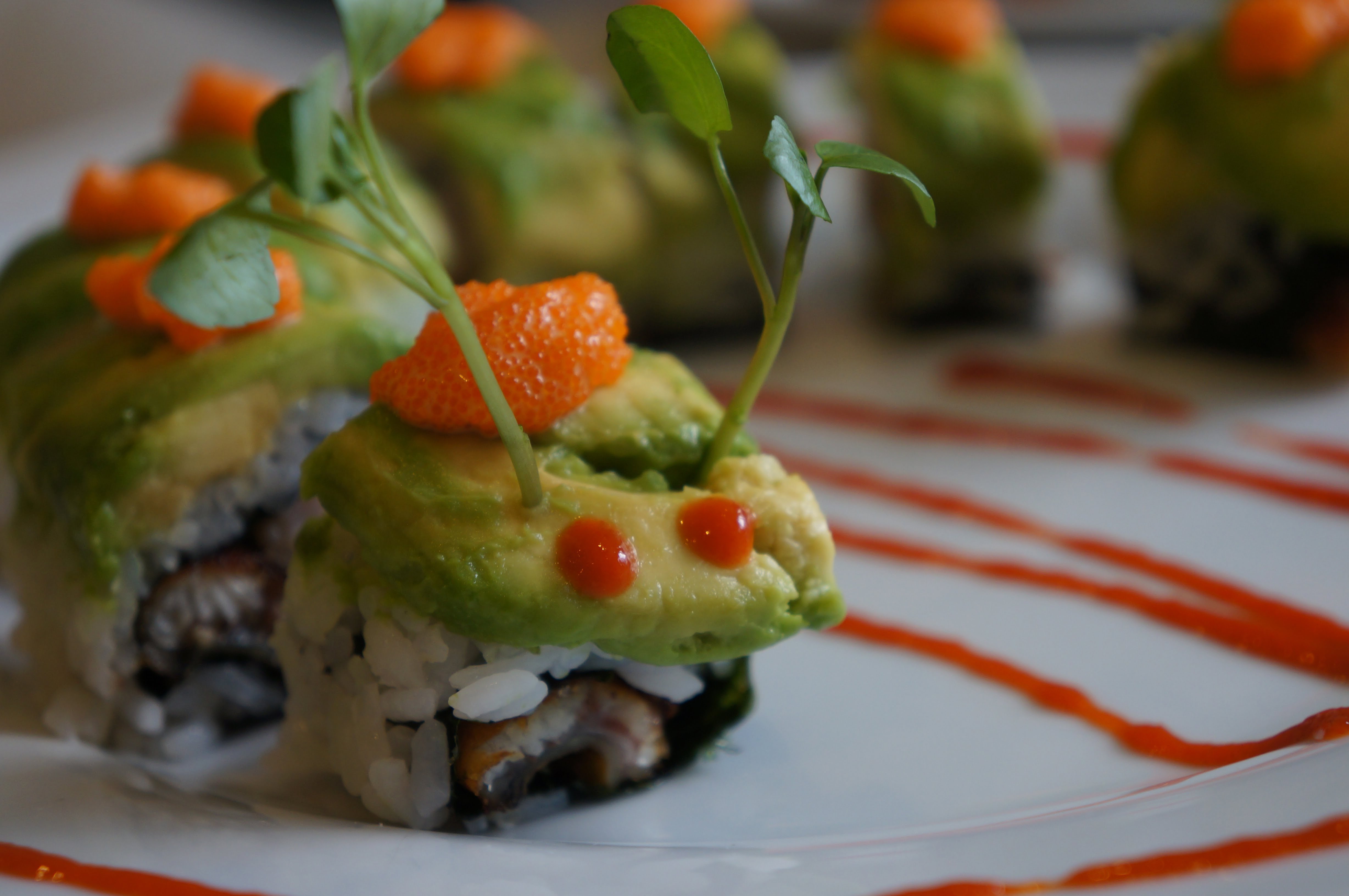 Caterpillar sushi roll