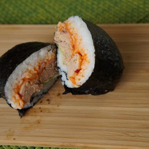 Spicy (canned) tuna Onigirazu sushi sandwich